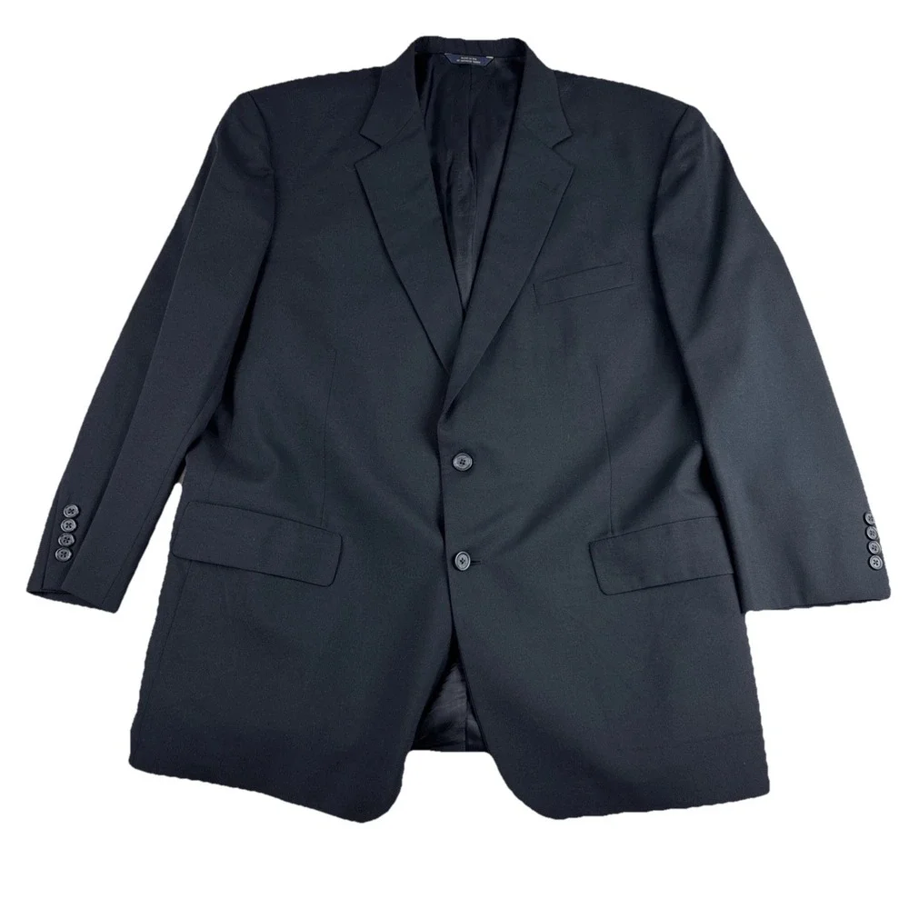 VTG Brooks Brothers Brooksease Blazer Suit Jacket Dark Gray Union Made 50R Wool